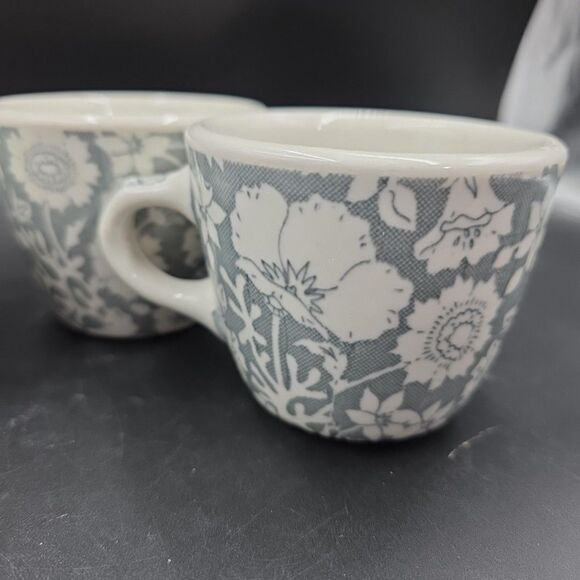 Vintage Wallace China Restaurant Ware Coffee Cups Festival Gray 11-P Set of 3 - Picture 9 of 9